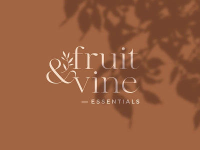 Fruit & Vine Essentials adobe illustrator adobe photoshop brand identity branding branding design cosmetics cosmetics logo herbal logo logo design logotype organic skincare skincare logo visual identity