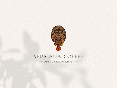 African Coffee Brand Identity africa african african woman boho brand identity branding coffee coffee bean coffee branding for sale handdrawn handdrawn logo logo logotype organic visual identity