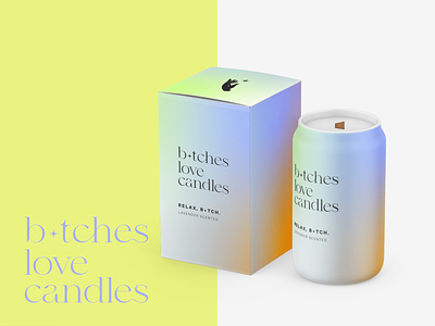 B*tches Love Candles Packaging