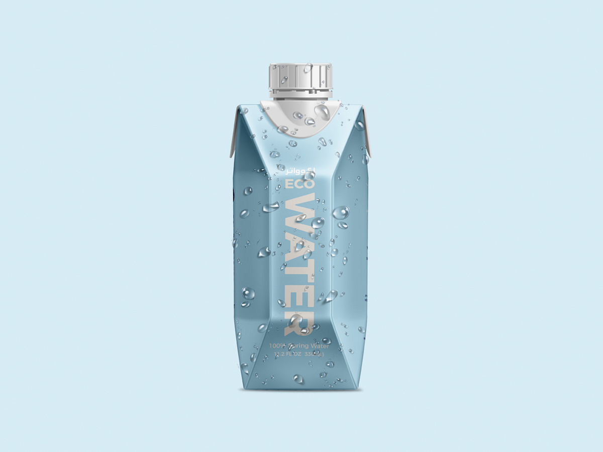 Ecowater Boxed Water Packaging by Rita Saaidi on Dribbble