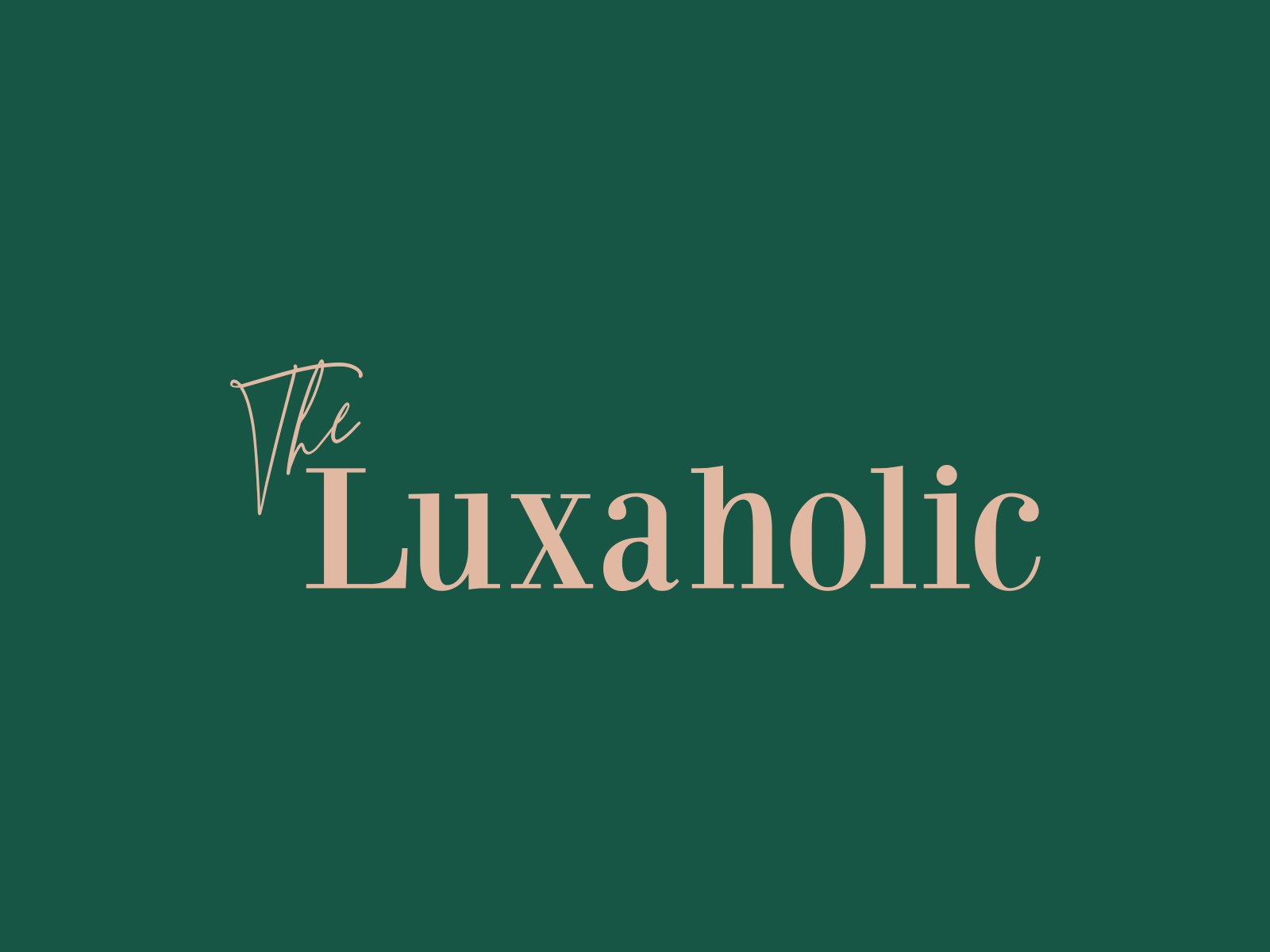 The Luxaholic Logo Design adobe photoshop brand design brandidentity branding branding design design digital illustration logo logo design typogaphy typographic logo visual identity
