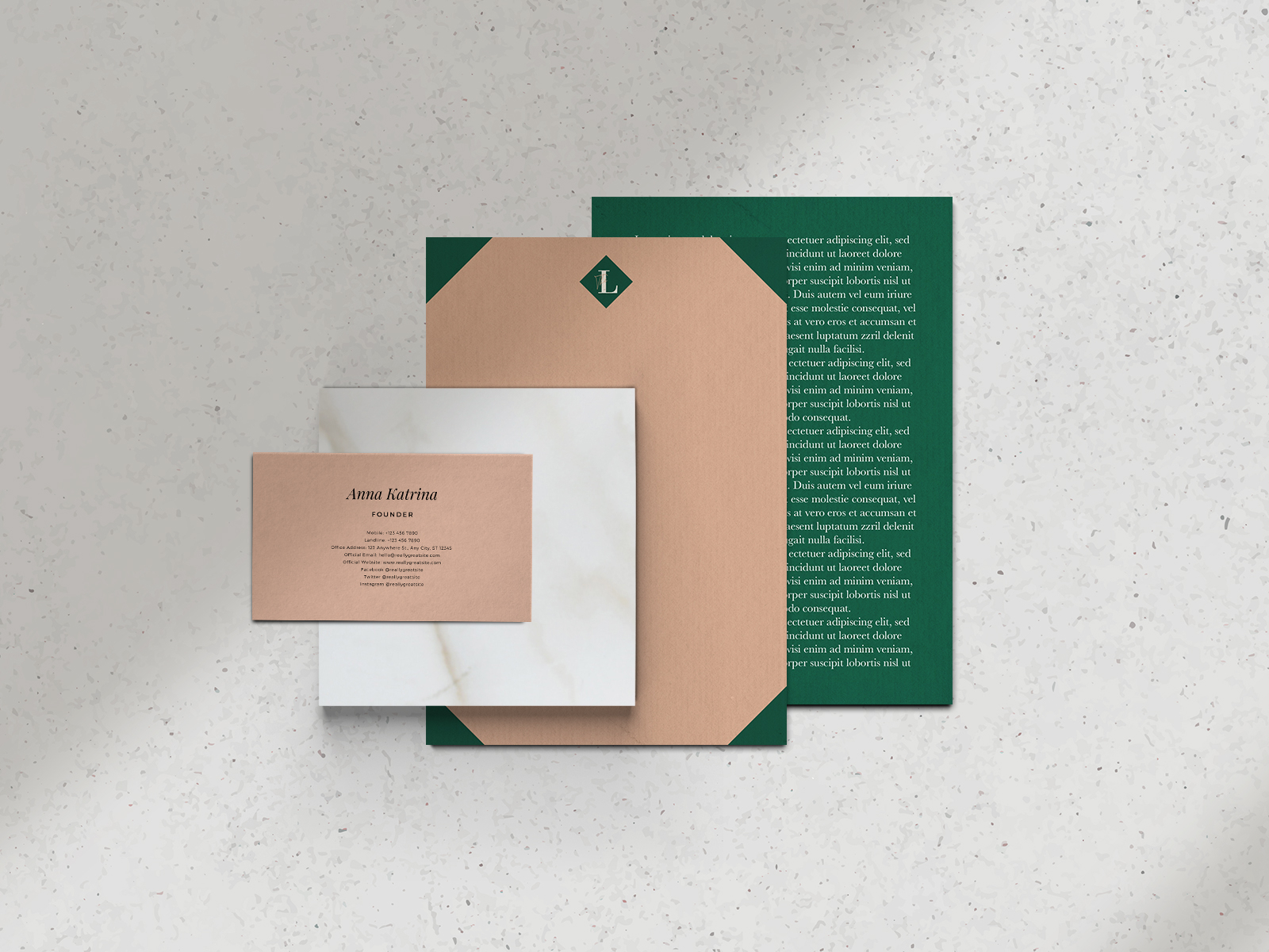 The Luxaholic Stationary Design by Rita Saaidi on Dribbble