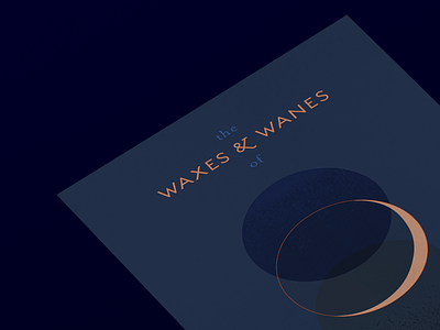 Waxes & Wanes of 2019 calendar illustration type art typography