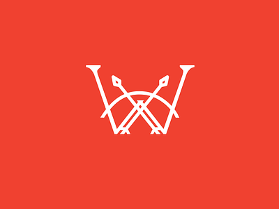 Warrior Logo branding design logo logomark monogram w logo