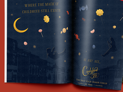 Candyland advertising childrens illustration design illustration night sky