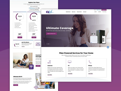 CL Tel - Website Redesign fiber internet telecom ui user experience ux web design wifi