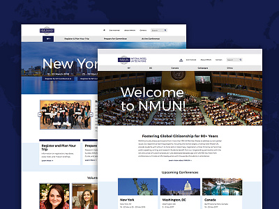 National Model United Nations education model un non profit ui ux web design website