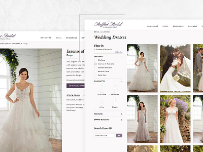 Raffine Bridal bridal fashion gown minnesota ui user experience ux web design website wedding