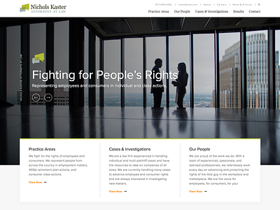 Nichols Kaster Website Redesign