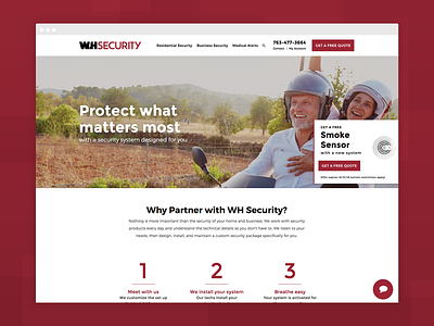 WH Security Website Redesign alerts camera design home security minnesota redesign security security system ui user experience ux web design website