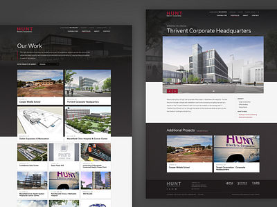 Hunt Electric Portfolio case study design listing minnesota portfolio project ui user experience ux web design website