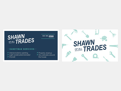 Shawn of all Trades Business Cards branding graphic design illustration logo typography vector