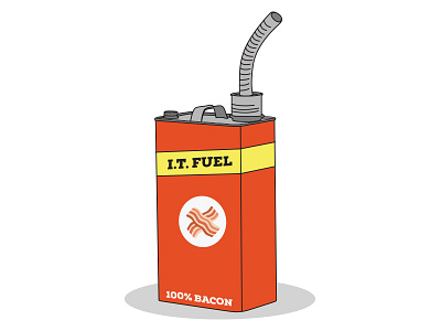 IT Fuel bacon can fuel gas it tshirt