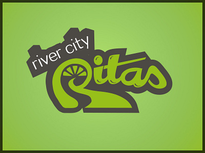 River City Ritas Logo brand custom typography logo logotype playful script