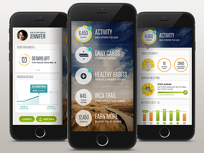 Health Tracker UI ios mobile design ui user experience