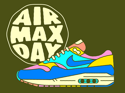 For Air Max Day (Natural) art branding color design graphic design icon illustration nike shoe typography vector