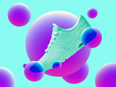 AIR MAX ZERO SERIES 3d art branding cinema4d color design gradients graphic design illustration inspiration nike shoes