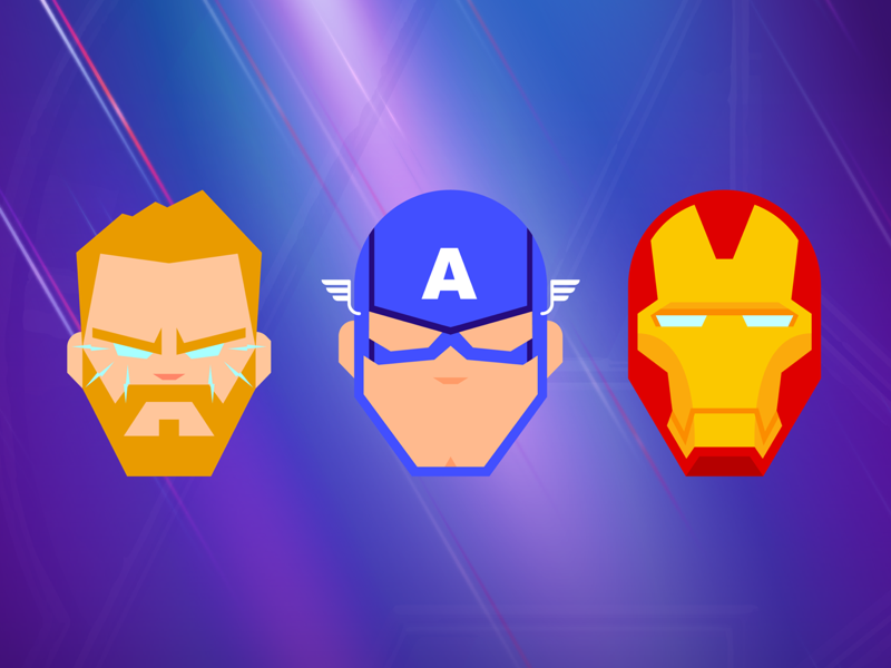 Avengers Endgame design art illustration character illustrations mcu thor captain america iron man icons marvel avengers endgame