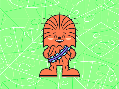 Chewie animation art branding character chewbacca color design fanart icon illustration pop culture star wars video wookiee