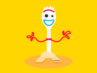 Forky art branding buzz lightyear character color design disney forky icon illustration pixar toy story woody