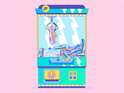 The Air Max Claw Machine! adidas art branding color design hypebeast icon illustration illustrator inspiration logo nike packaging shoes sneaker head