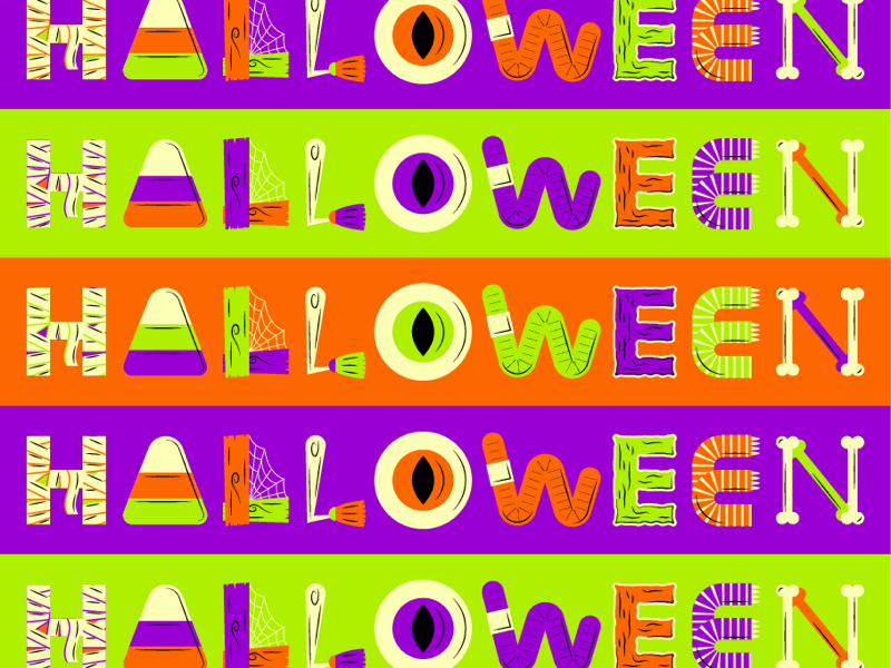 Halloween halloween flat creative character art animation app collage web design ui graphic design pattern illustrator design branding icon illustration vector logo color