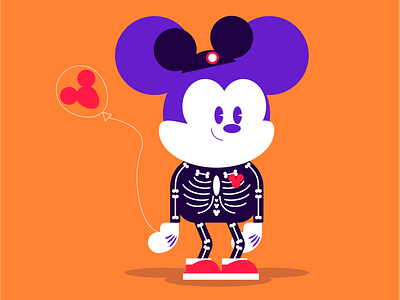 A Halloween Mouse animation app art branding character color creative design flat graphic design halloween icon illustration illustrator logo mickey mouse pattern ui vector web design