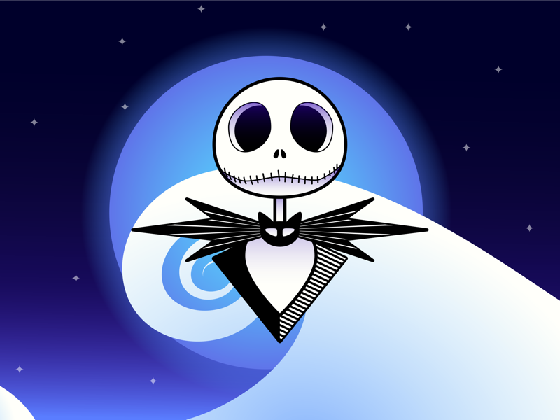 The Pumpkin King jack skellington flat creative character art animation app nightmare before christmas disney ui graphic design pattern illustrator design branding icon illustration vector logo color