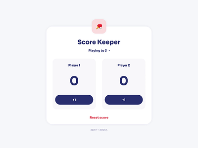 Score Keeper - My First App animation app design game games interaction javascript js match score sport sports ui ux