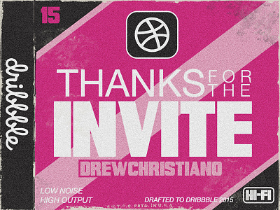 Thanks For The Invite 2015 cassette drafted dribbble hi fi invite tape thanks