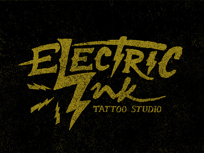 Electric Ink electric ink lightning logo tattoo typography vintage