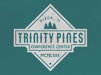 Trinity Pines camp design pines shirt trees vintage washed