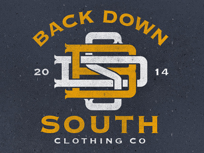 BDS Monogram back down south clothing monogram typography