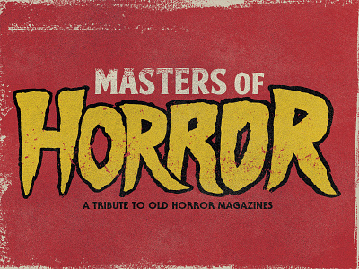 Masters Of Horror horror logo typography