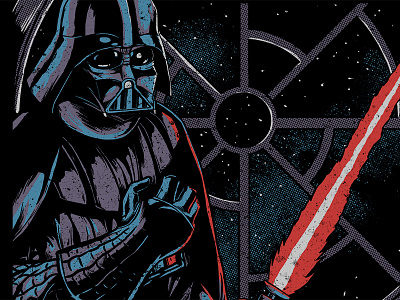 The Empire comic darth vader illustration lightsaber star wars