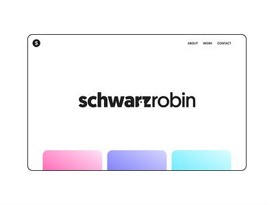 https://schwarzcreative.me bird black branding creative gradient logo personal robin schwarz ui webdesign