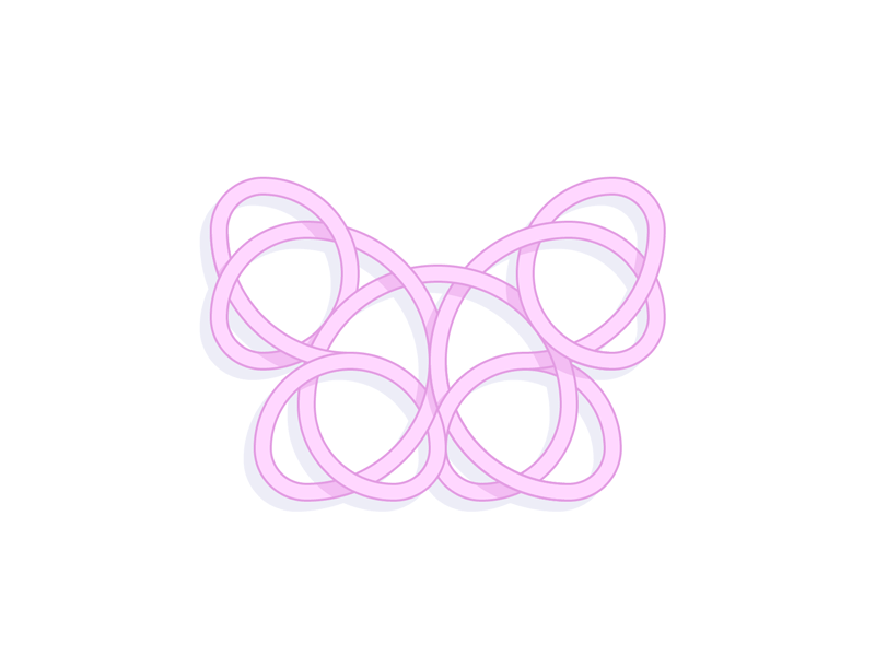 Metamorphosis Mark 2d butterfly circle color dog geometry illustration lines logo symmetry vector