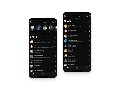 WhatsApp Dark Mode on iOS 13 – UI Redesign