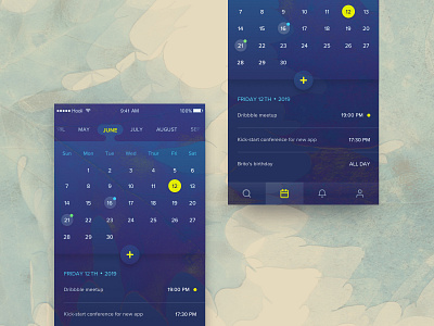 Calendar concept for iOS