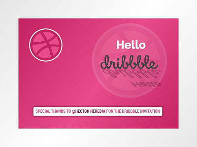 Hello Dribbble ! branding design flat illustration lettering logo minimal typography vector