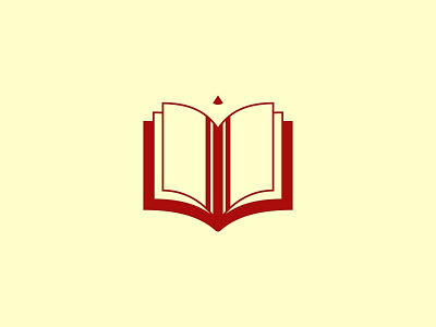 Book + Pencil Logo book branding coreldraw design educational flat illustration illustrator logo minimal pencil school vector