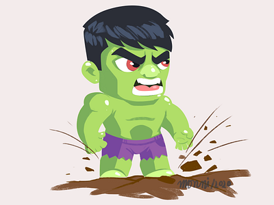 hulk character design illustration