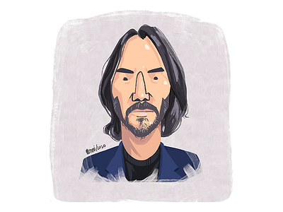 keanu reeves character design drawing illustration