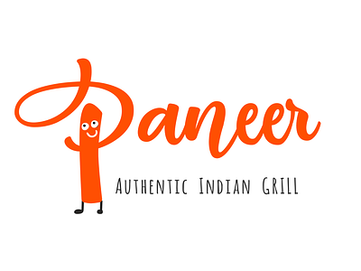 Paneer - Indian grill logo concept cuisine grill indian paneer