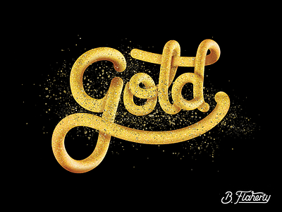 Gold Blend blend tool custom lettering gold hand drawn type handlettering illustrator typography