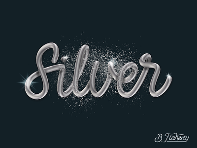 Silver Blend blend tool custom lettering hand drawn type handlettering illustrator silver typography