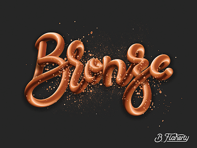 Bronze Blend blend tool bronze custom lettering hand drawn type handlettering illustrator typography