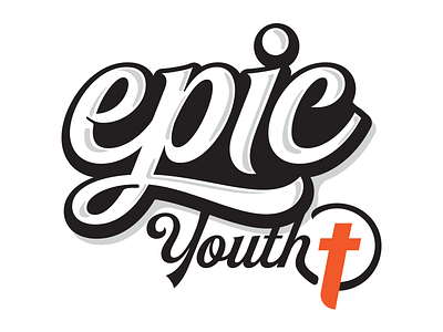 Epic Youth cross custom type epic graffiti hand drawn type handlettering logo typography youth group youth ministry