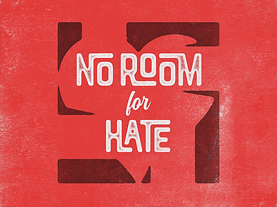 No Room For Hate hand drawn type handlettering heart love no hate no room for hate overcome hate swastika typography