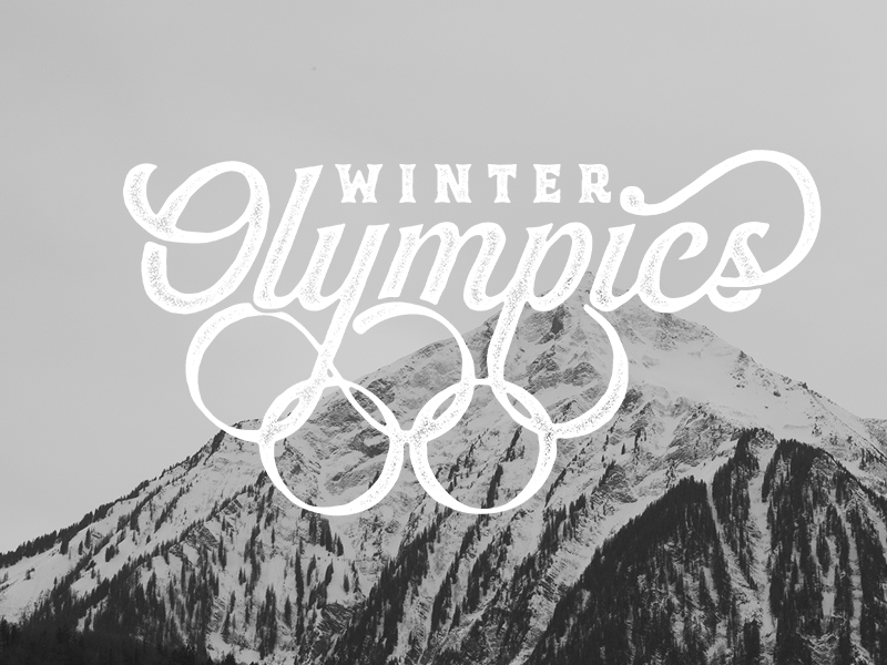 2018 Winter Olympics winter games winter olympics olympics create script typography type hand drawn type handlettering